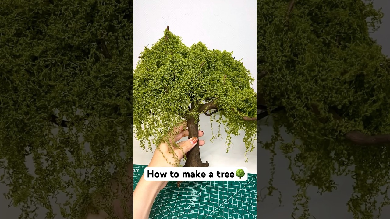 HOW TO MAKE A TREE 🌳? #diy #decor #miniature #artcraft #art