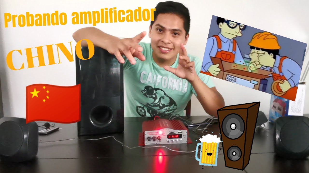 probando mini amplificador chino de 1200w