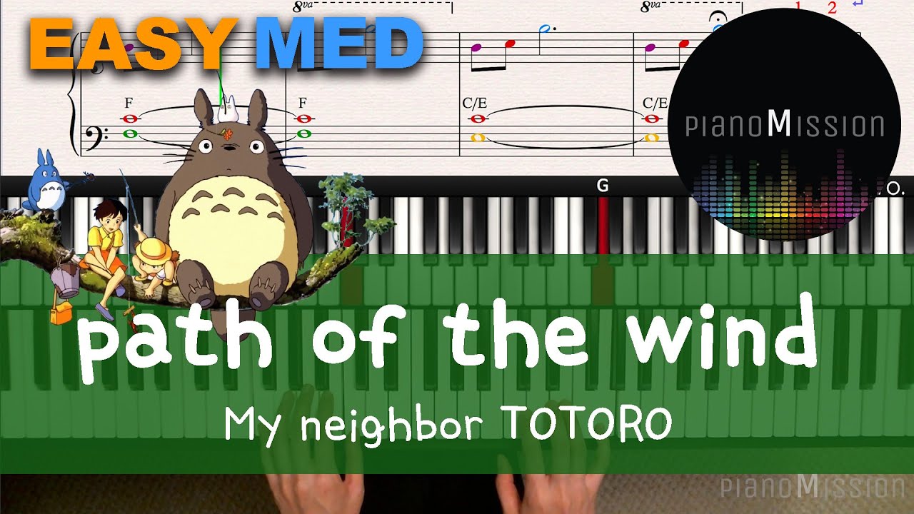 [Real Piano Tutorial] PATH OF THE WIND(My neighbor TOTORO)_ Joe Hisaishi with Follow-Up Tutorial