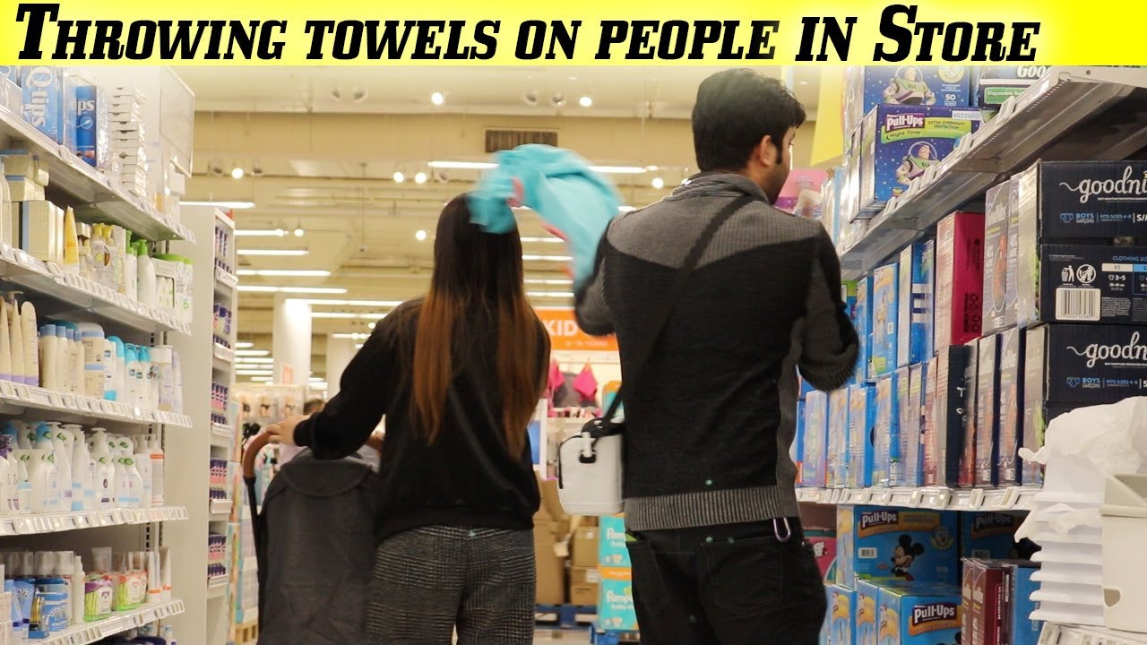 Dropping Towels On People In Grocery Store Prank