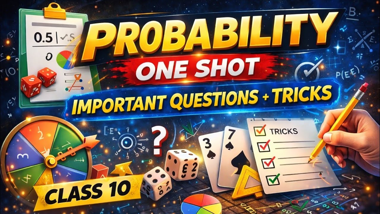 Probability One Shot 🔥 | Class 10 Maths | Important Questions & Tricks | Board 2026