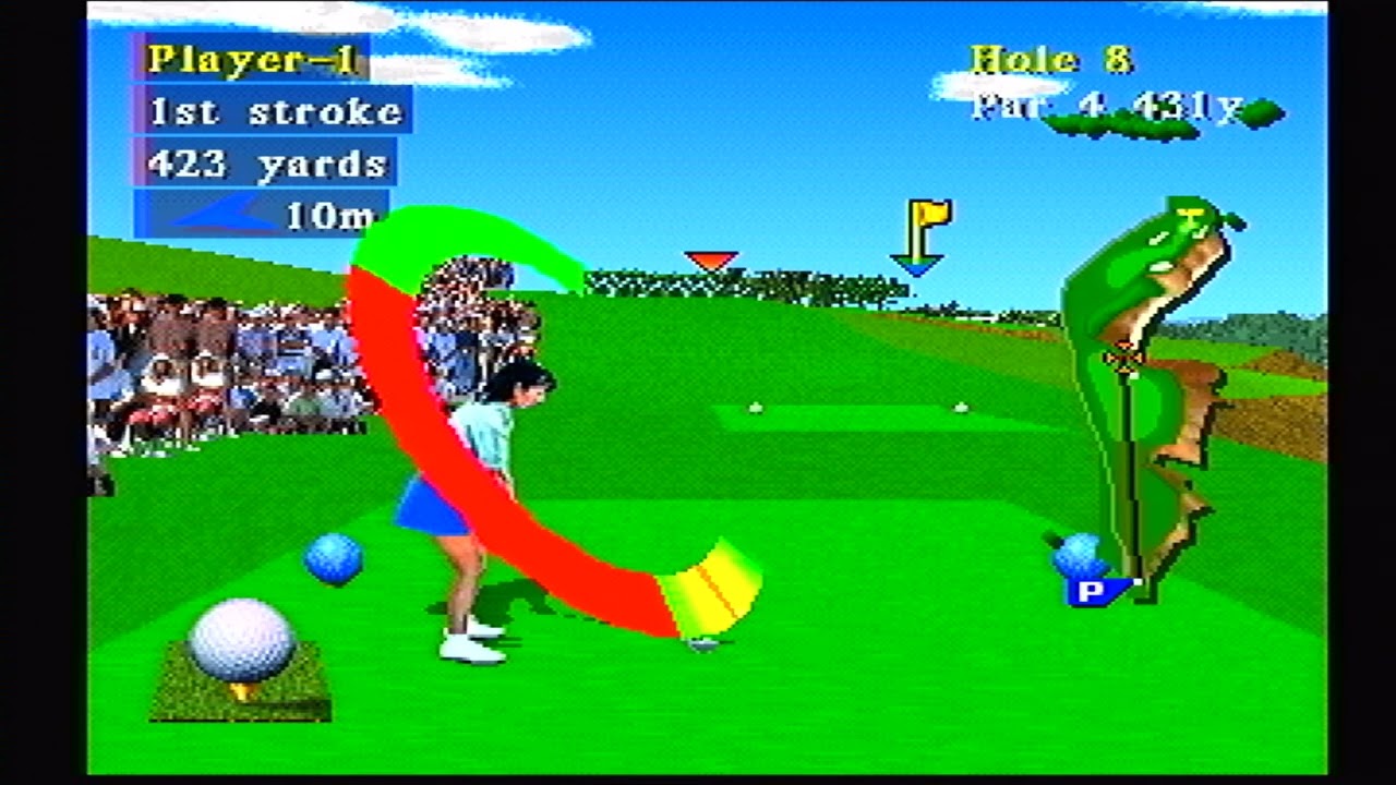 ペブルビーチの波濤プラス（プレイステーション版）トーナメントモード　ホール7からホール8まで
