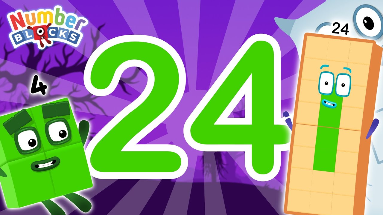 Numberblocks Halloween Magic Run - Numberblocks Adventure 4 to find 24 | Number Counting Fanmade