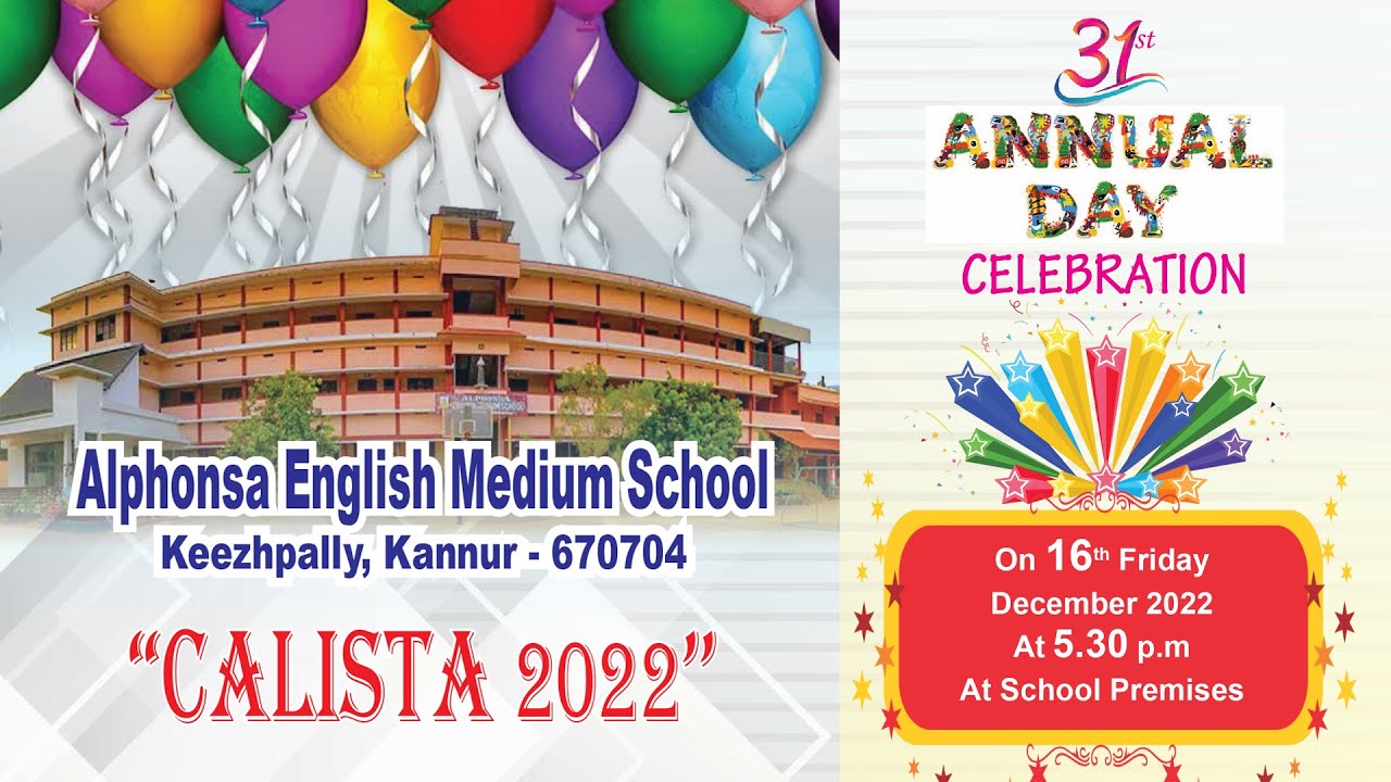 Alphonsa english medium school Keezhpally | CALISTA | 2022