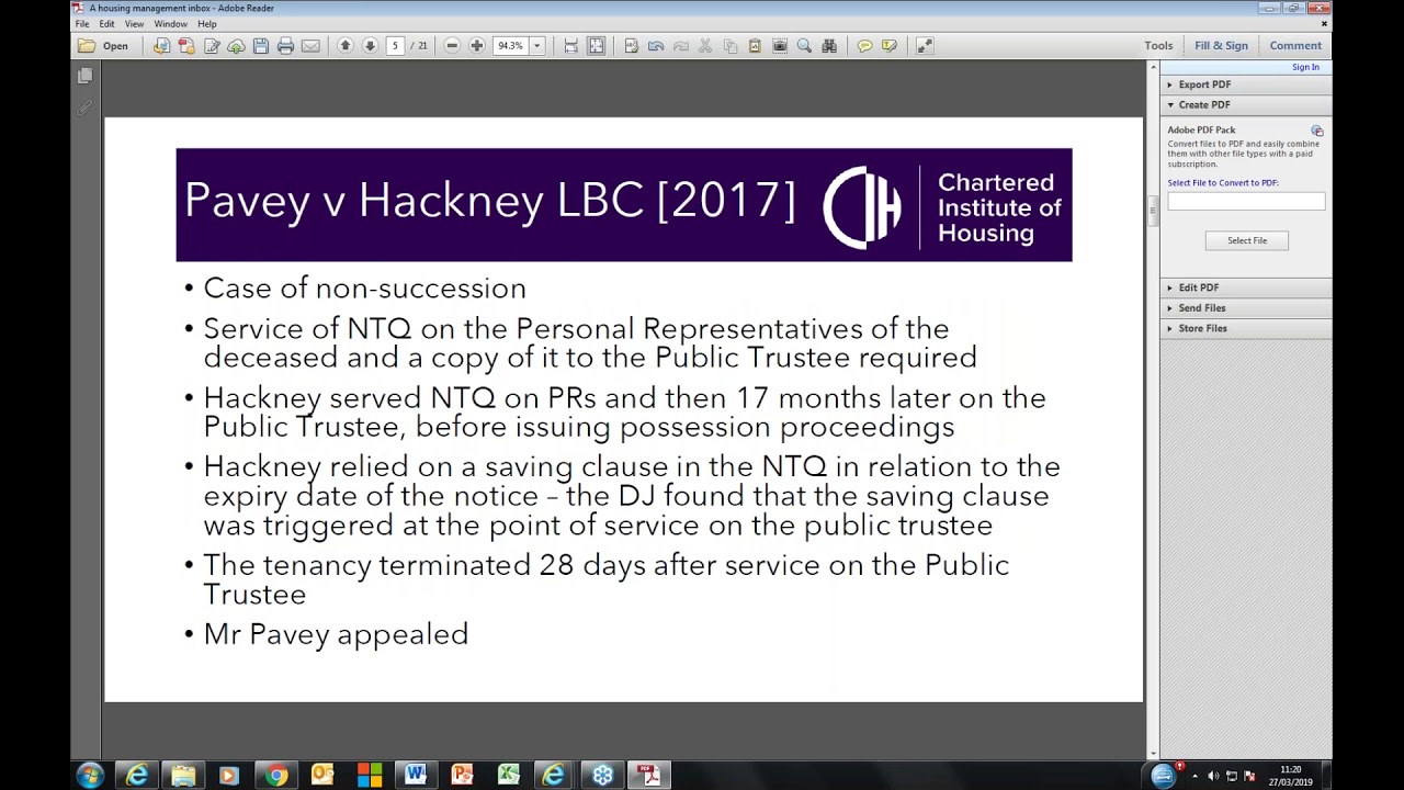 Housing law update recording