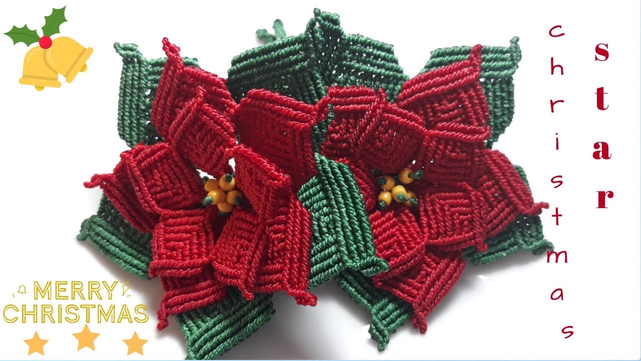 Macrame Christmas star tutorial|Tutorial stella di Natale in macramè|How to create a Christmas star