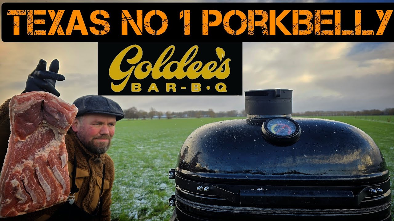 1e testrun Ovale kamado - Texas  no1 porkbelly/buikspek op de kamado bbq - The patriot grill