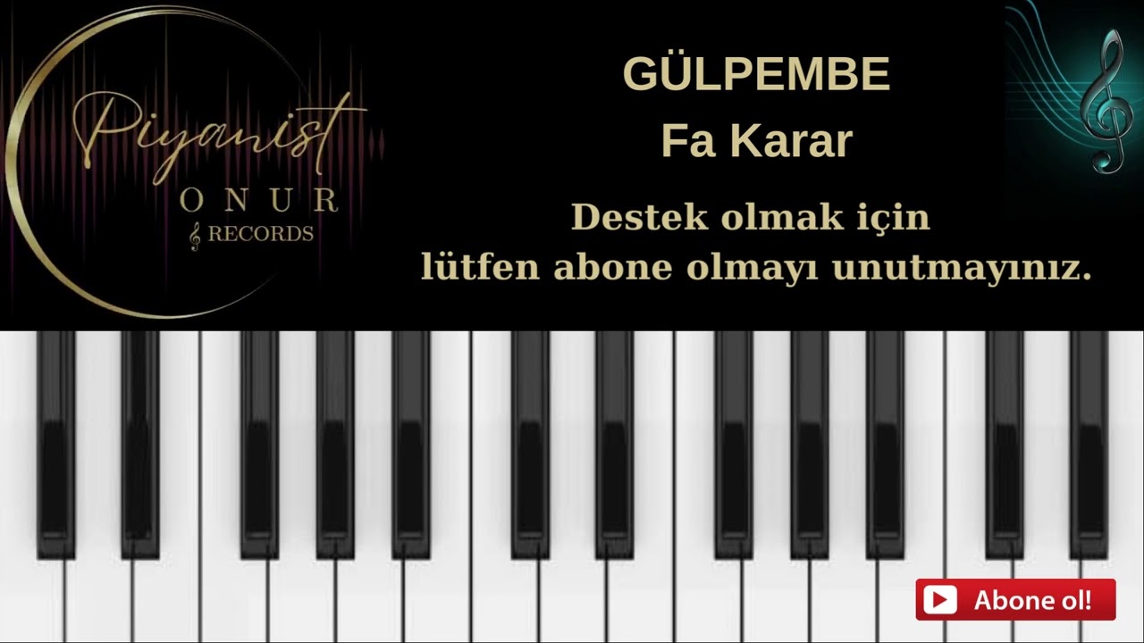 GÜLPEMBE / FA KARAR (TELİFSİZ) #cover #altyapı #karaoke #barışmanço