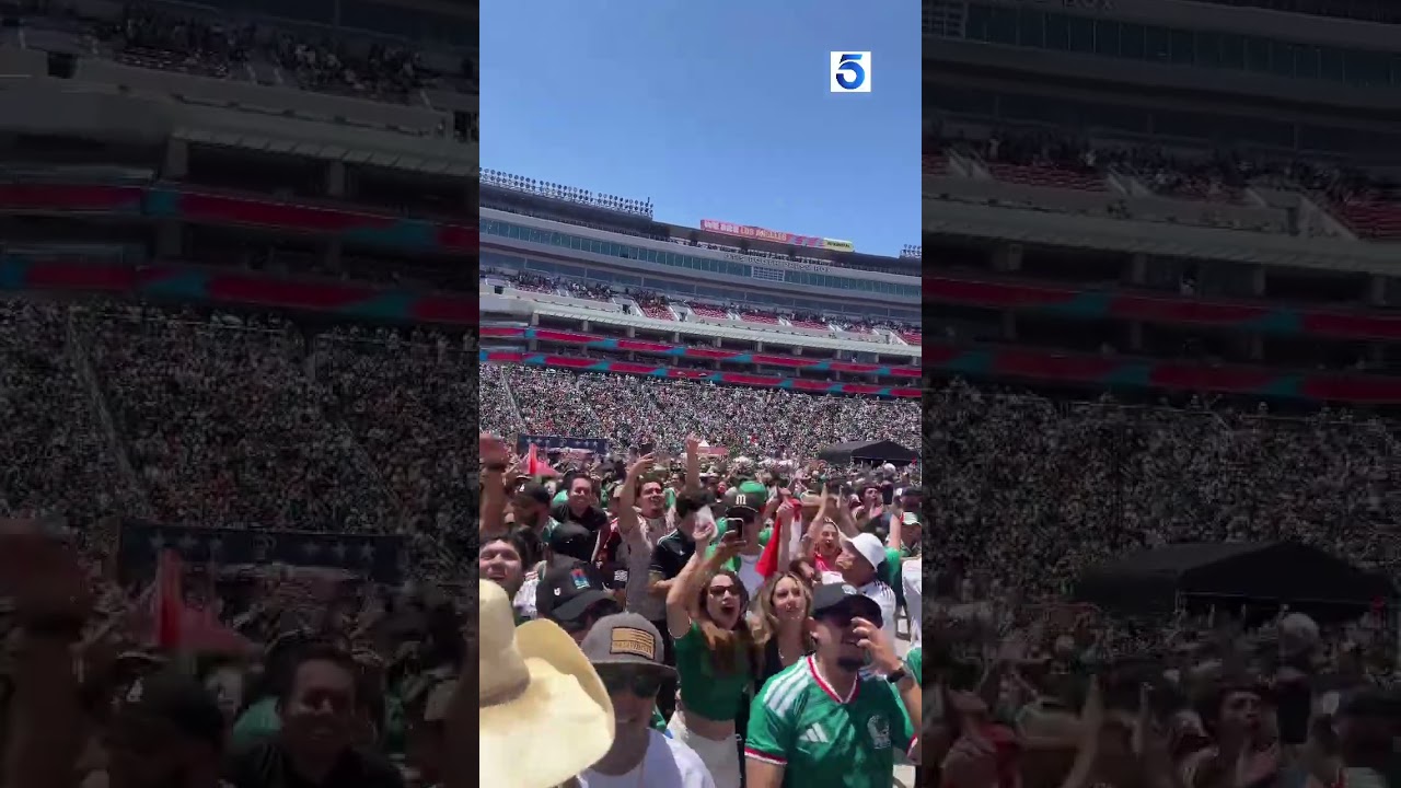 L.A. Coliseum crowd goes wild after Mexico scores World Cup goal