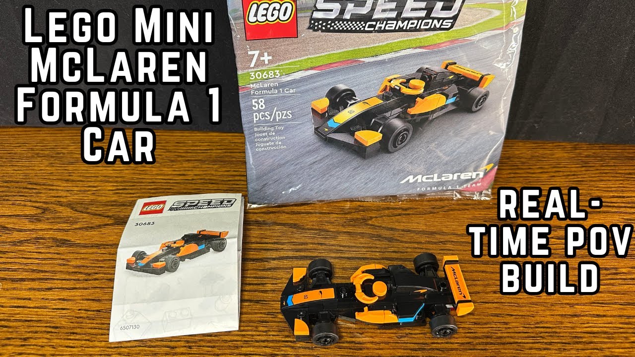Lego Real-Time POV Build | Speed Champions McLaren Formula 1 Mini F1 Car Polybag Set 30683