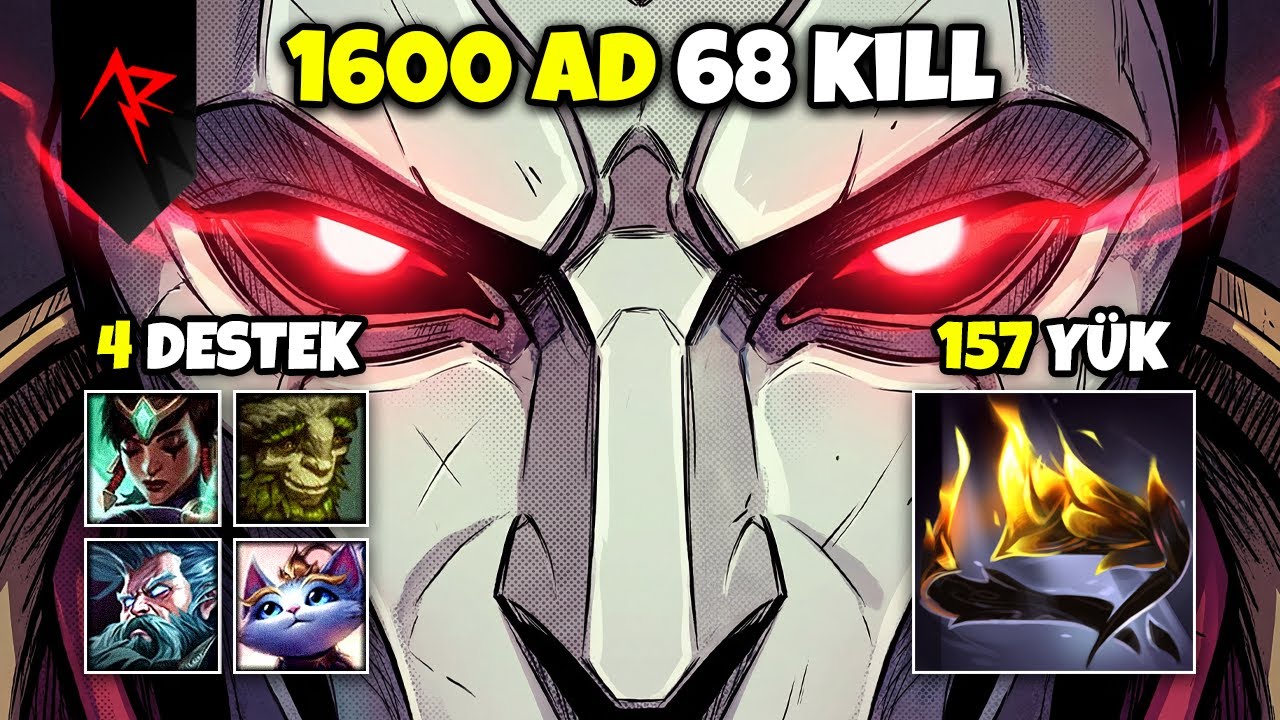BU JHİN TEK ATIYOR.  68 KİLL, 4 DESTEKLİ JHİN.