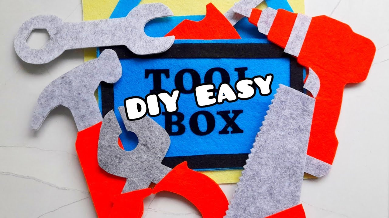 DIY Tool Kit Activity Busy Book/Sensory Book Felt (No-sew)