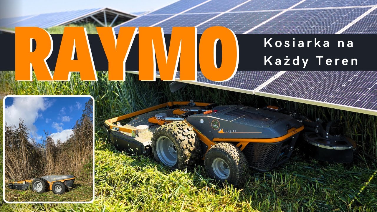 Raymo kosiarka zdalnie sterowana - Koszenie farm fotowoltaicznych - koszenie skarp