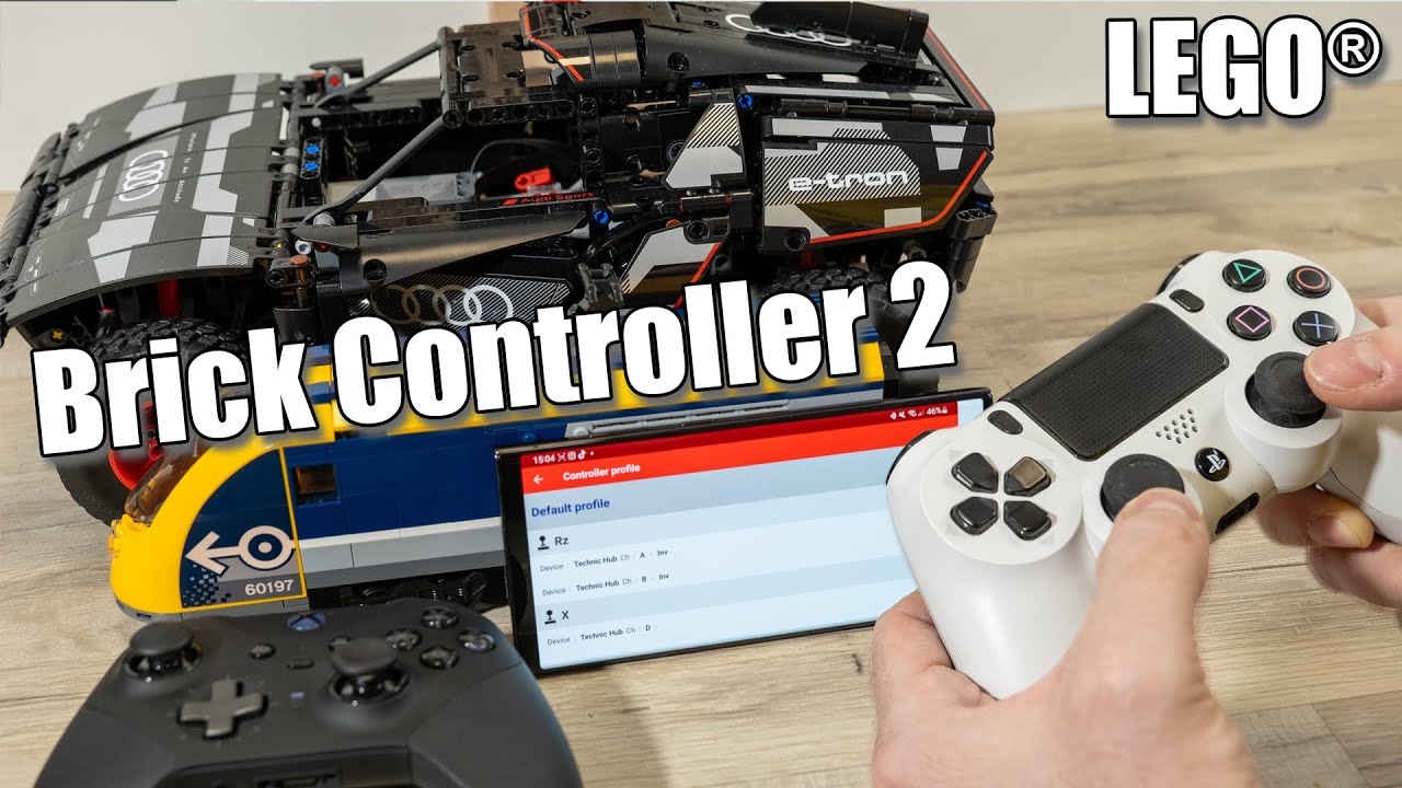 How to control LEGO Technic with Gamepad | BrickController 2 | Brick Controller | DualShock | Elite