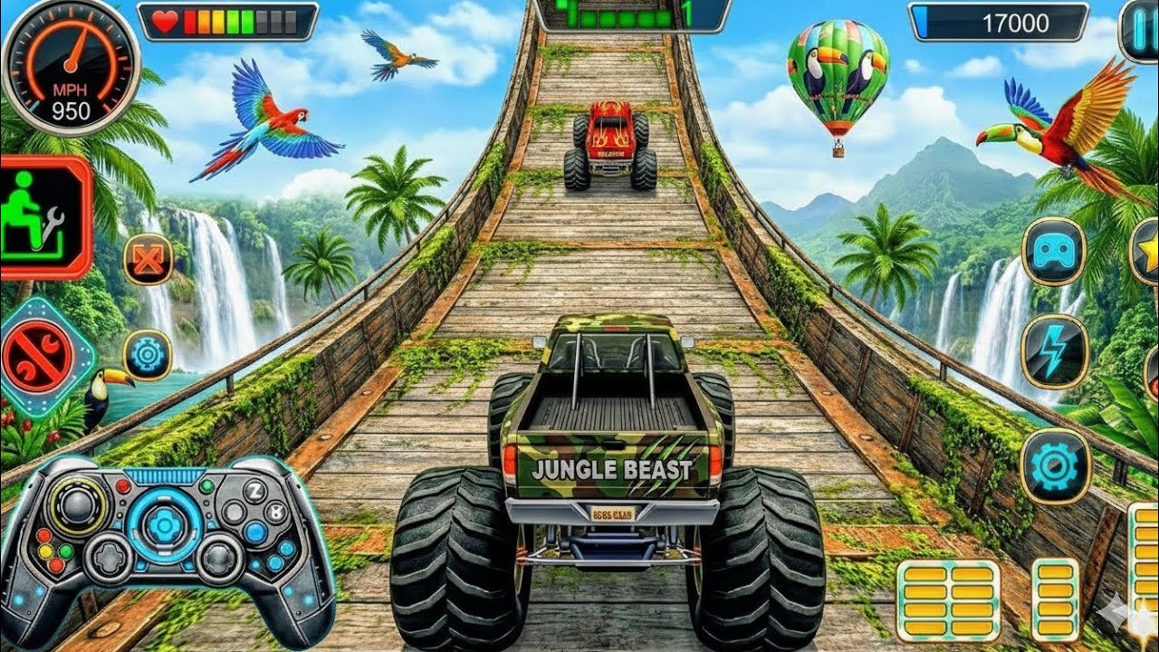 🚨 MONSTER TRUCK MEGA RAMP EXTREME | HARDEST MAP AT FULL SPEED @RideUpSG 