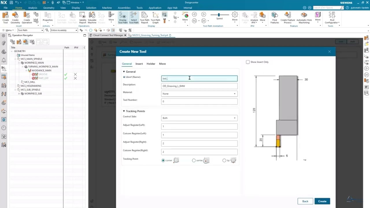 NX2512 Cloud Connect Tool Manager - Grooving Tool Support