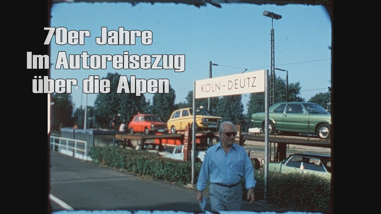 Autoreisezug in den 70ern - Top Amateuraufnahmen aus fahrendem Zug