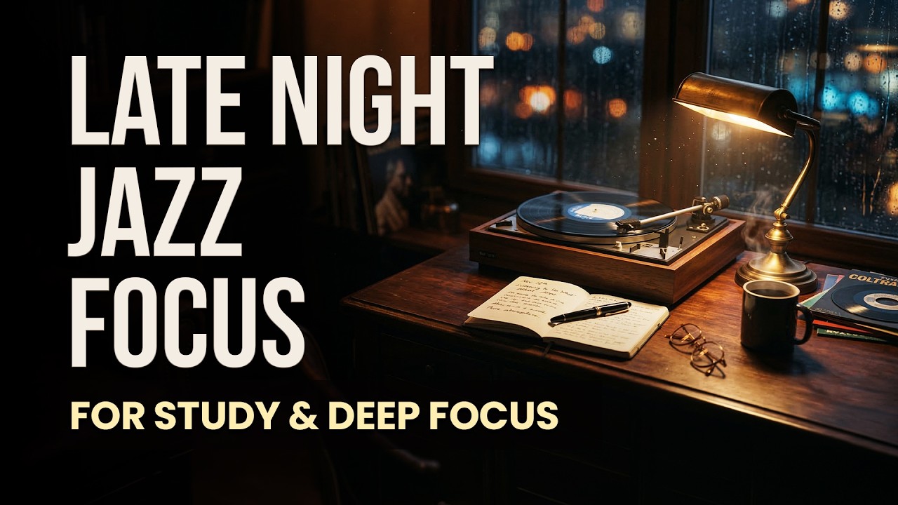 Late Night Focus Jazz — Calm Instrumental Jazz for Study, Reading & Writing