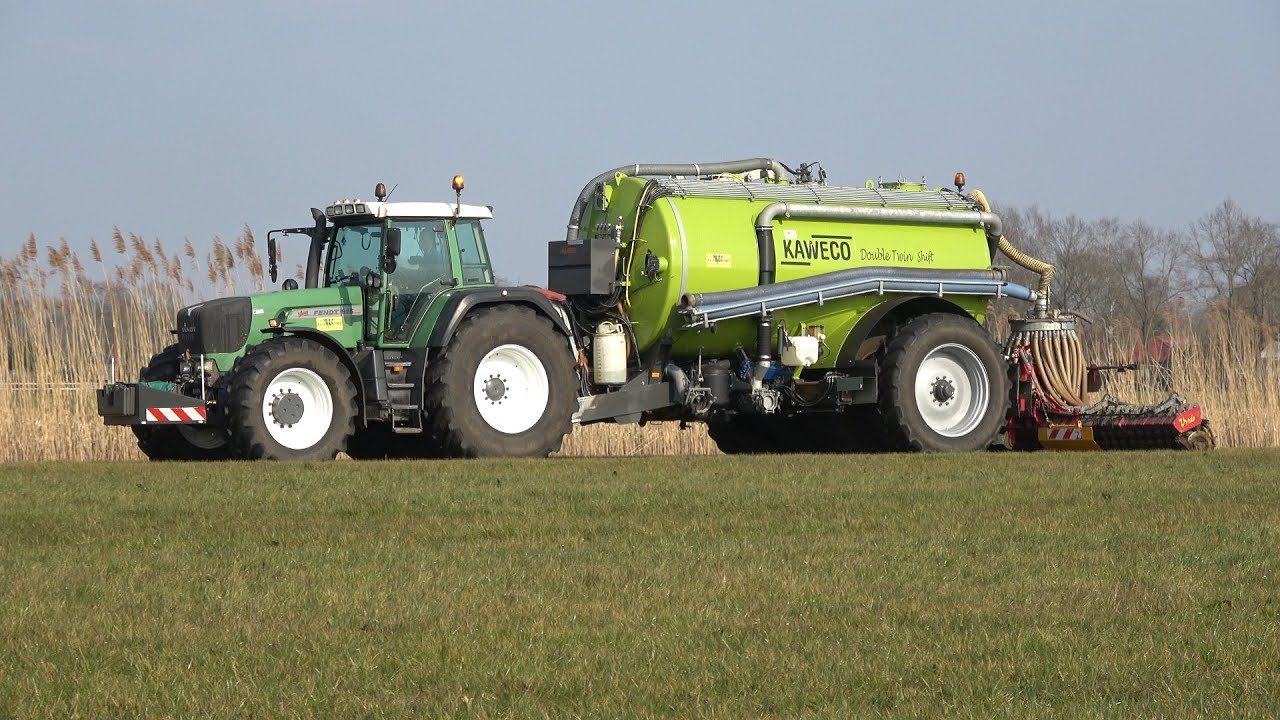 Gras bemesten met Fendt 916 Vario en Kaweco Double Twin Shift  - Loonbedrijf Fa Fokkert (2022)