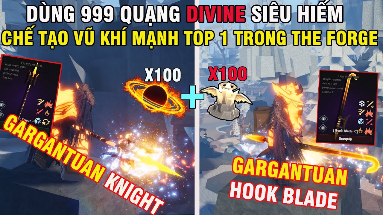 THE FORGER | DÙNG 999 QUẠNG DIVENE SIÊU HIẾM BÙNG NỔ SIÊU PHẨM GARANTUAN KINGHT SPEAR  TOP 1 SEVER.