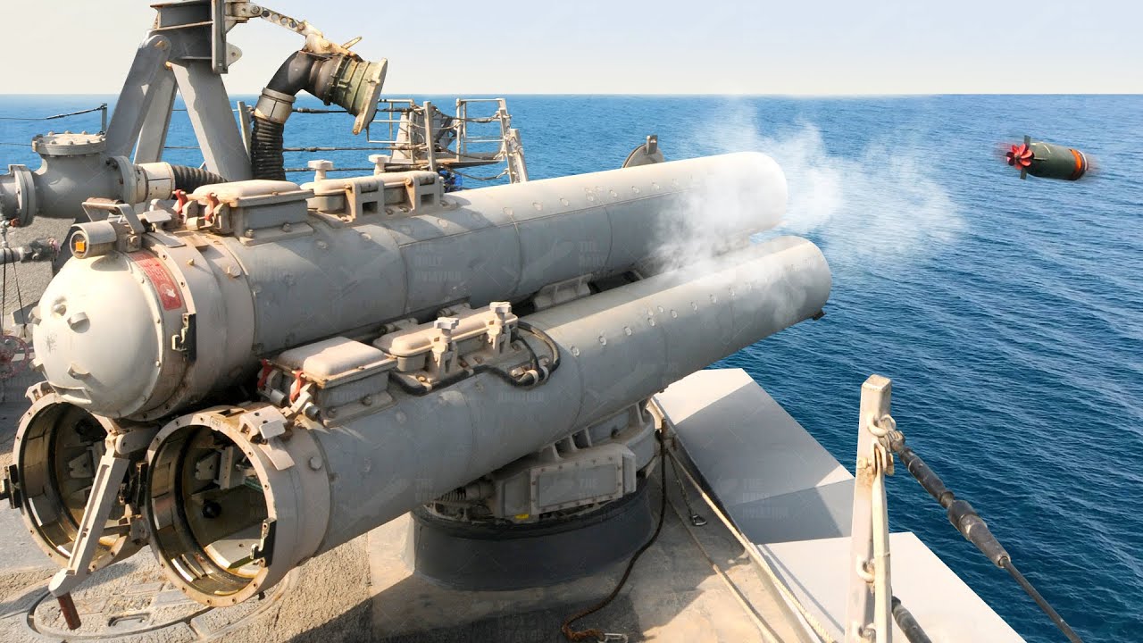 US Navy Firing the Powerful MK-46 Torpedoes in Middle of the Sea
