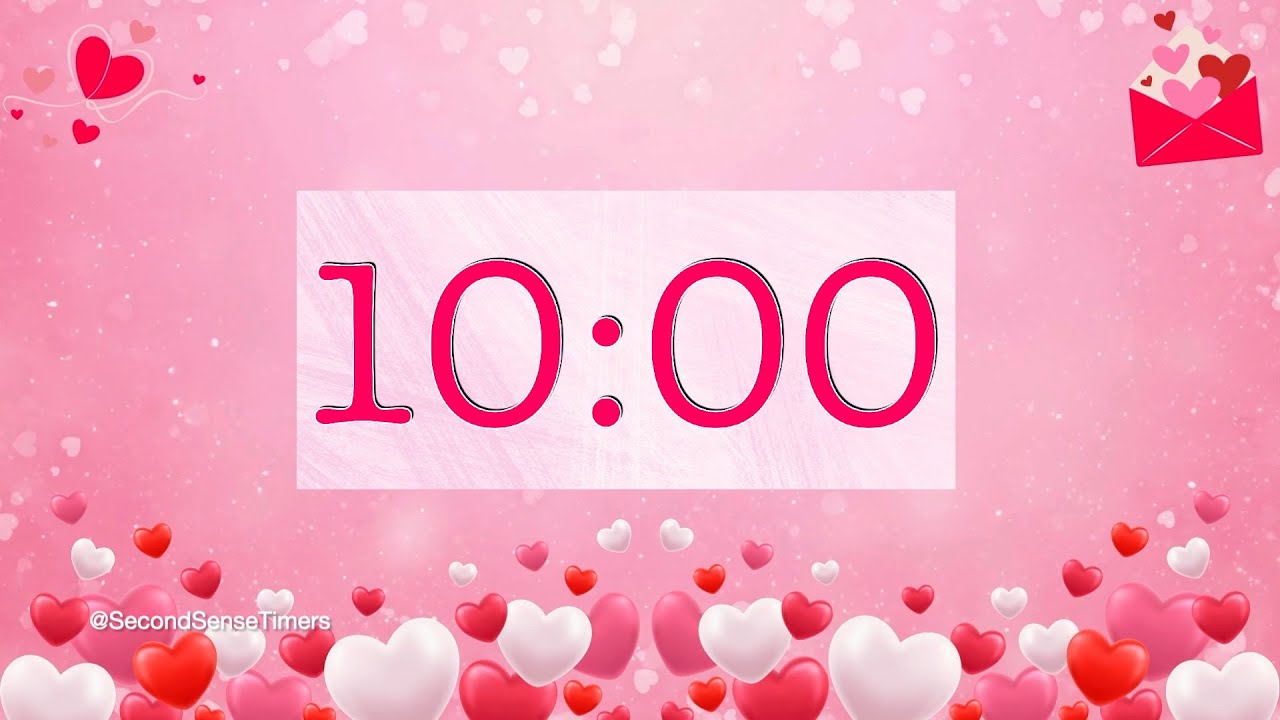Valentine's Day 10-Minute Timer with Beautiful Relaxing Music | Heart Valentine's Day Countdown🌹❤️⏰
