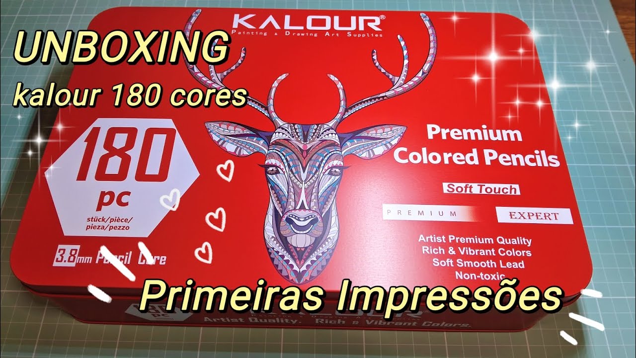 UNBOXING KALOUR 180 CORES E PRIMEIRAS IMPRESSÕES 