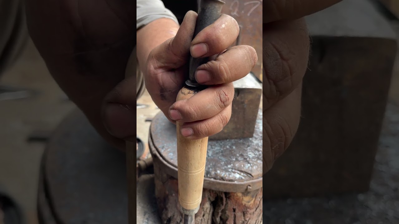 Forging a Heavy Frying Pan Handle | Strong Iron Handle Making | YouTube Shorts