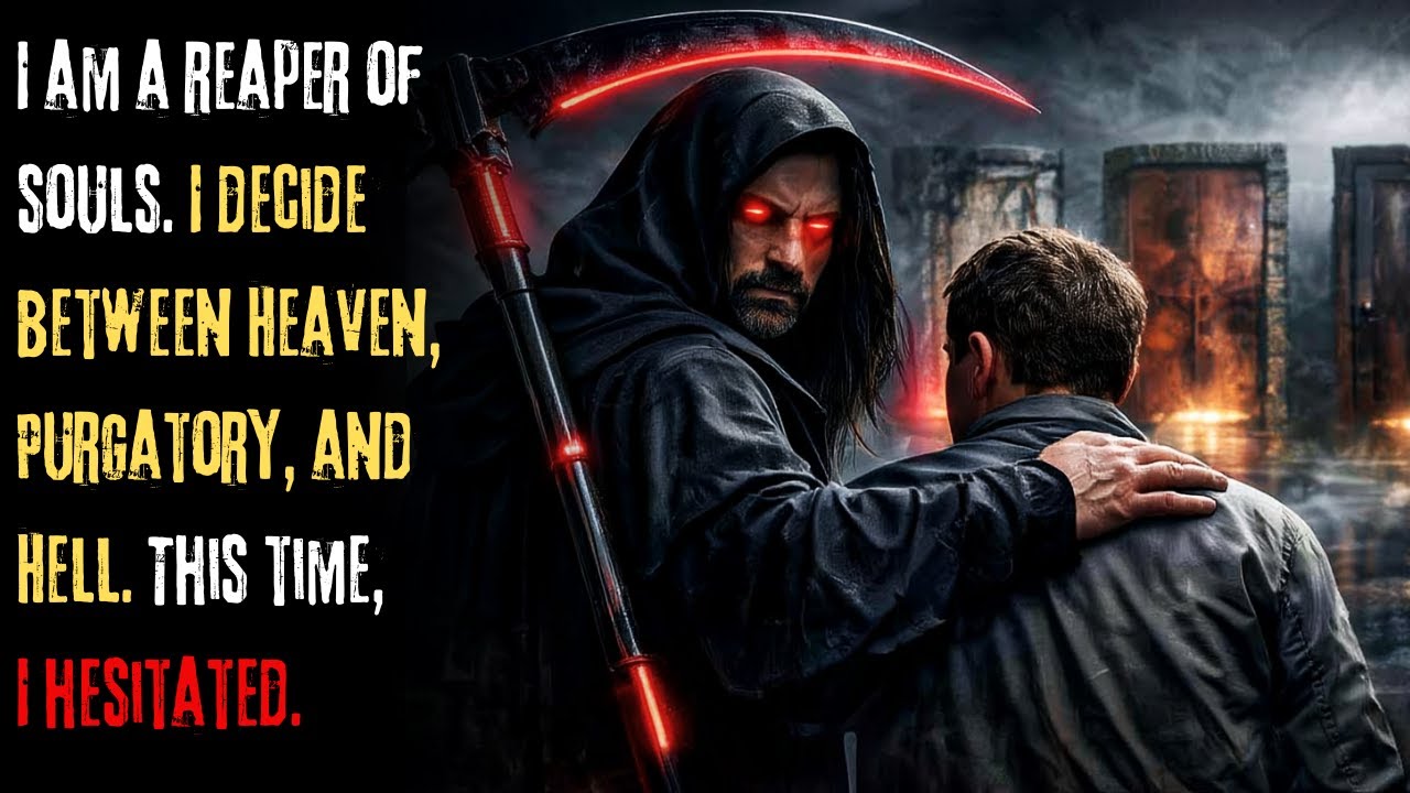 I am a reaper of souls.I decide between Heaven, Purgatory, and Hell.This time, I hesitated.