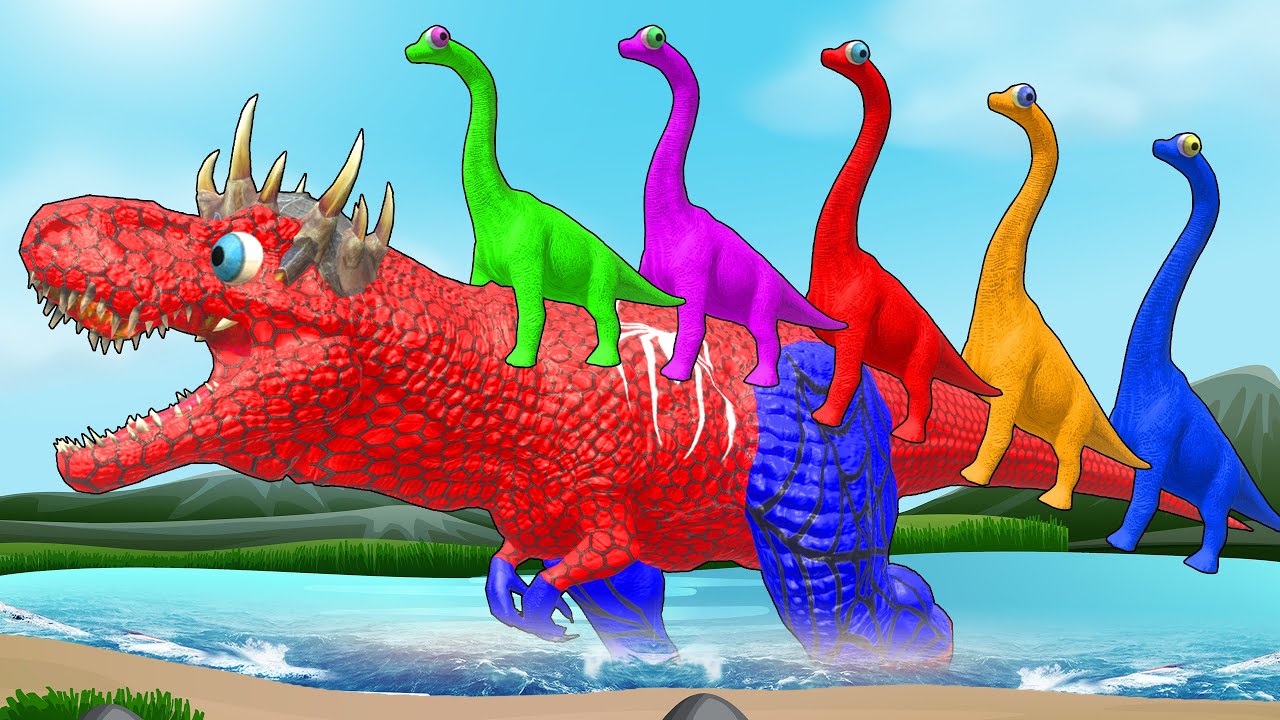 Godzilla Spiderman vs Superman T-Rex & Indominus Rex | EPIC Jurassic World Dinosaur Battle!