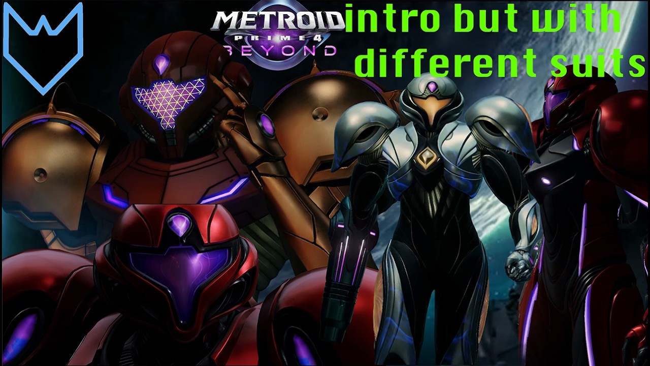 Metroid Prime 4 UTO intro but with different suits