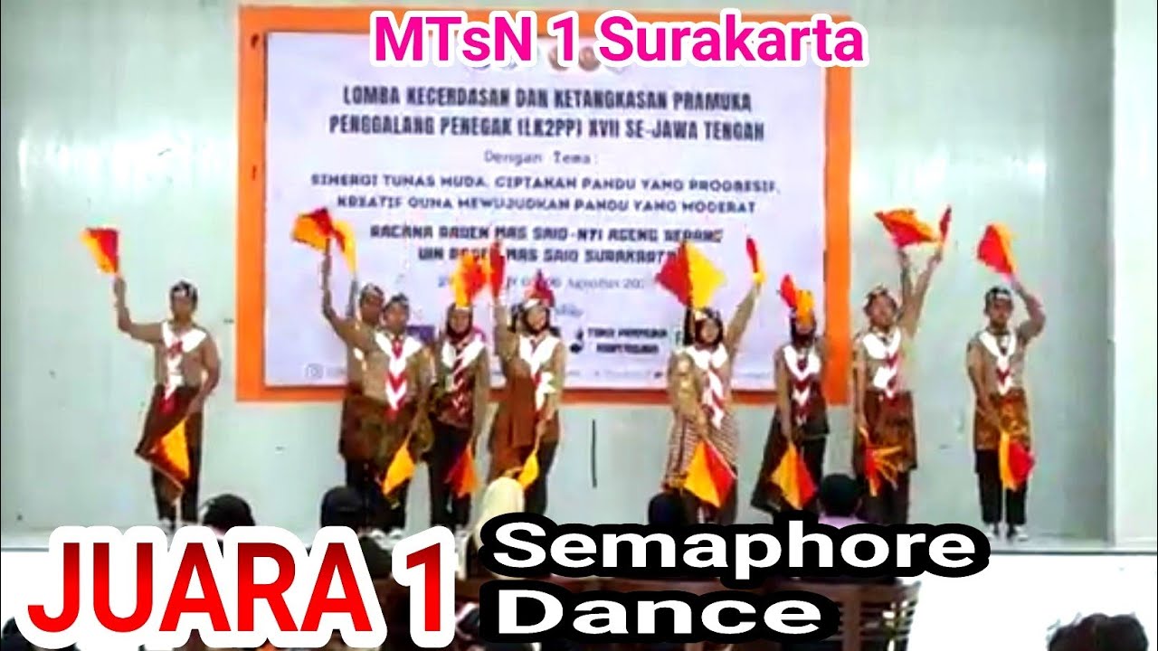 Juara 1 Scout Dance dari MTsN 1 Surakarta - LK2PP XVII Se Jawa Tengah