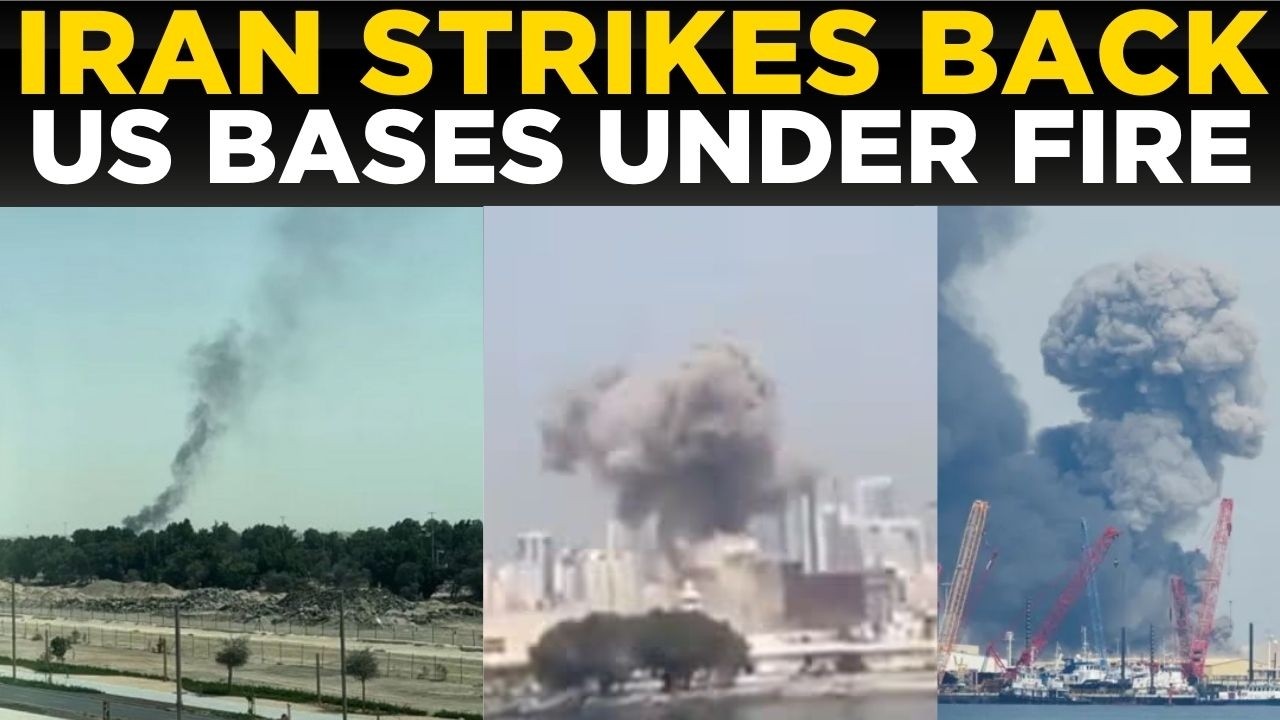 US IRAN WAR LIVE: Iran Launches Missiles at Israel & US Bases, Heavy Smoke in Gulf Region