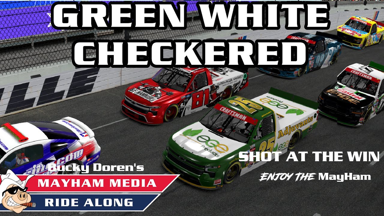 iRacing Green White Checkered Finish, NASCAR Trucks Sim Racing Martinsville Speedway