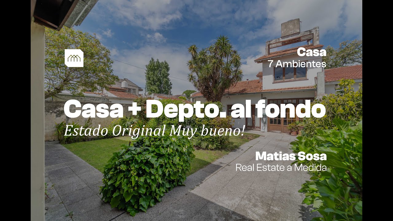 Casa 7 ambientes (con departamento al fondo, totalmente independiente) ubicada en Vieytes 2659.