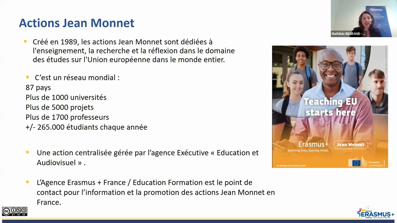 Erasmus+ 2021 - 2027 : Activités Jean Monnet