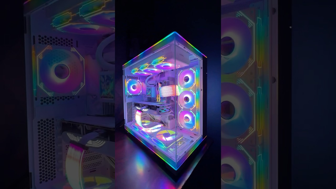 Jaw-Dropping All-White RGB Gaming PC Build! 😱🔥 | Lian Li O11D Evo #shorts
