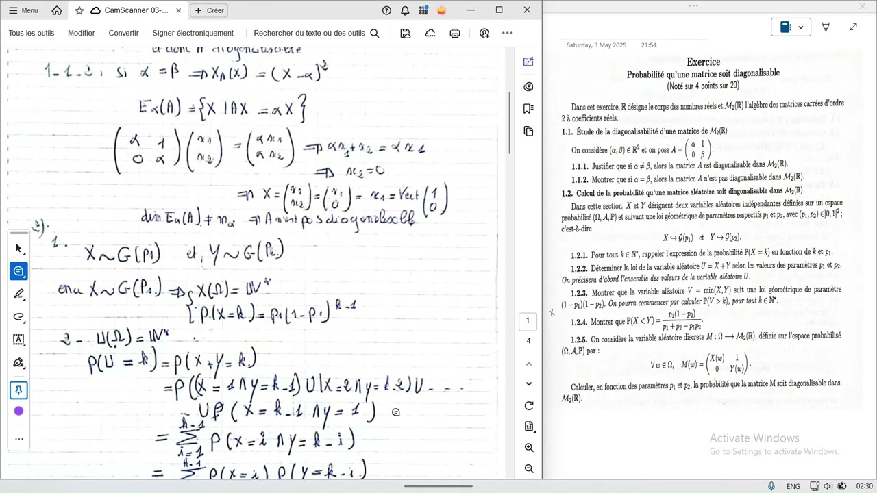 Correction CNC 2023 maths 2