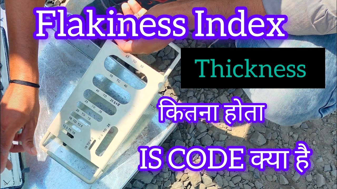 Flakiness Index Test || FI || flakiness dimensions Thickness gauge as per IS CODE 2386 Part 01