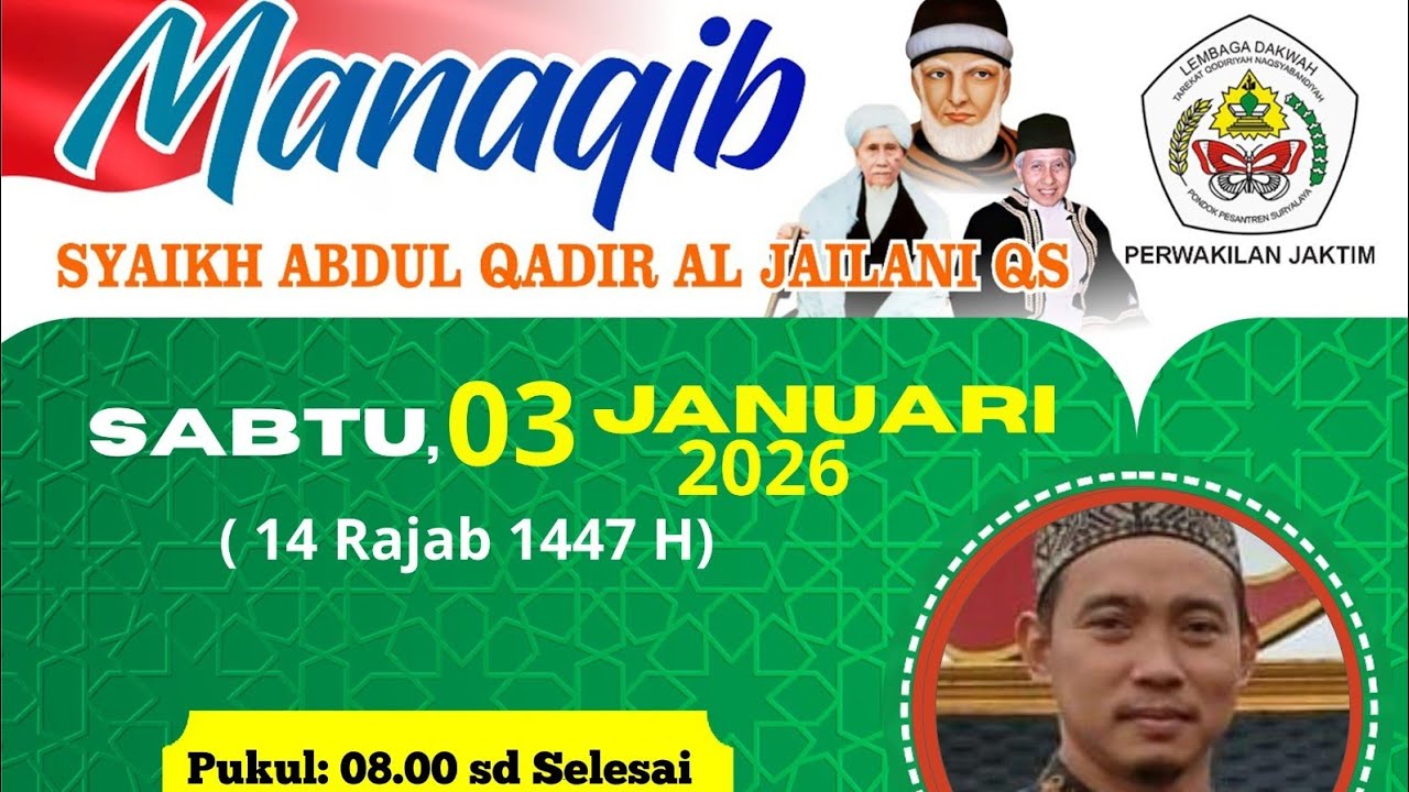 LIVE  : Manakib Syekh Abdul Qodir ra | 14 Rajab 1447 H | LDTQN Perwakilan Jakarta Timur