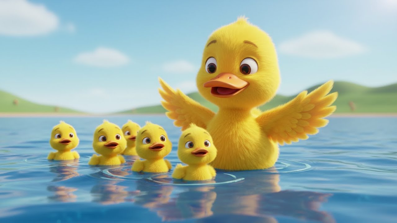 Five Little Ducks Under the Sea | kids nursery rhymes | Baby Song, Ocean Animals Cartoon 🐟🌊