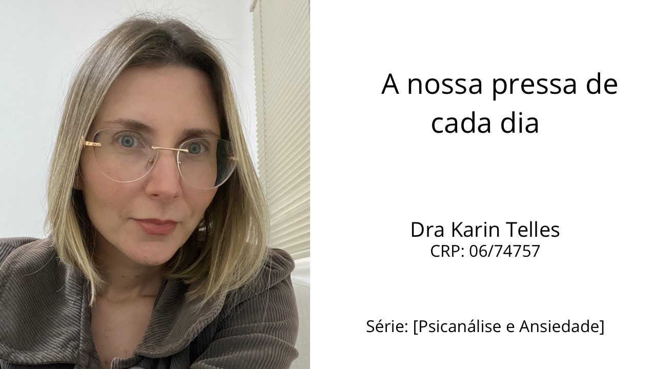 A nossa pressa de cada dia