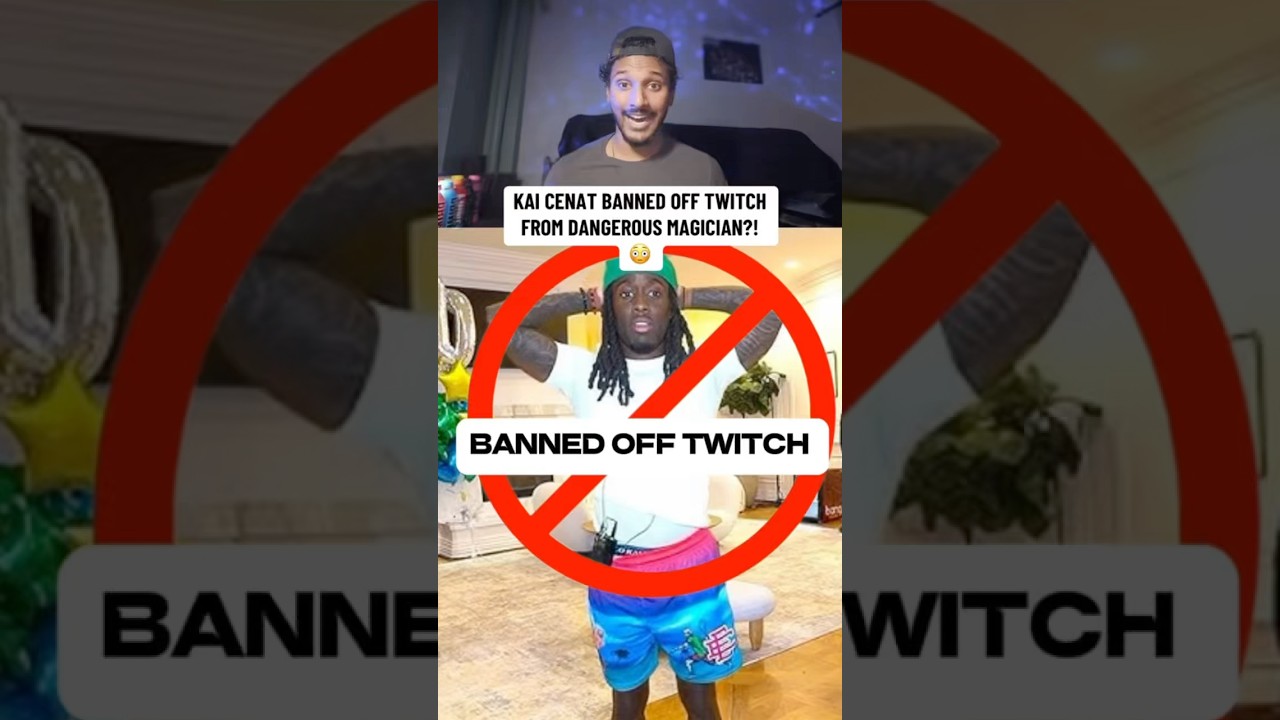 Kai Cenat BANNED OFF TWITCH from DANGEROUS MAGICIAN 😳?! #kaicenatstream #kaicenat #twitch #shorts