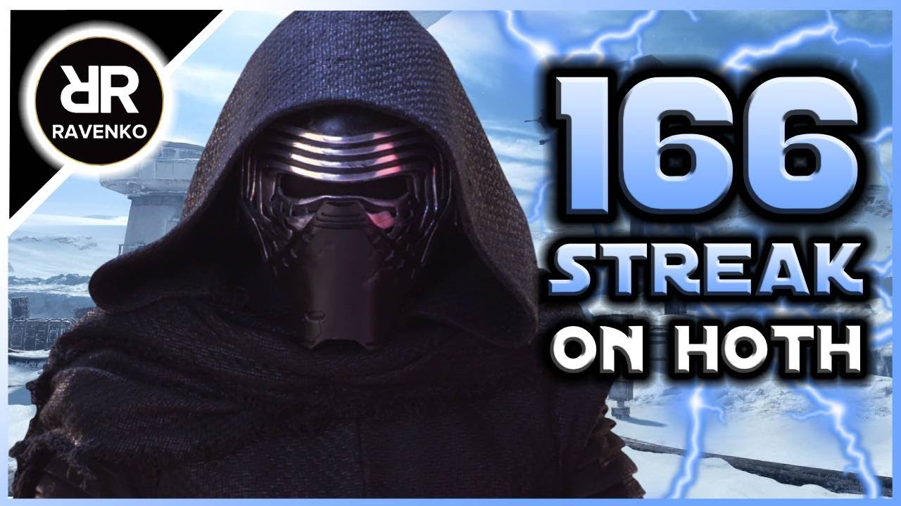 166 Kylo Ren Killstreak on Hoth (Star Wars Battlefront 2 - Galactic Assault)