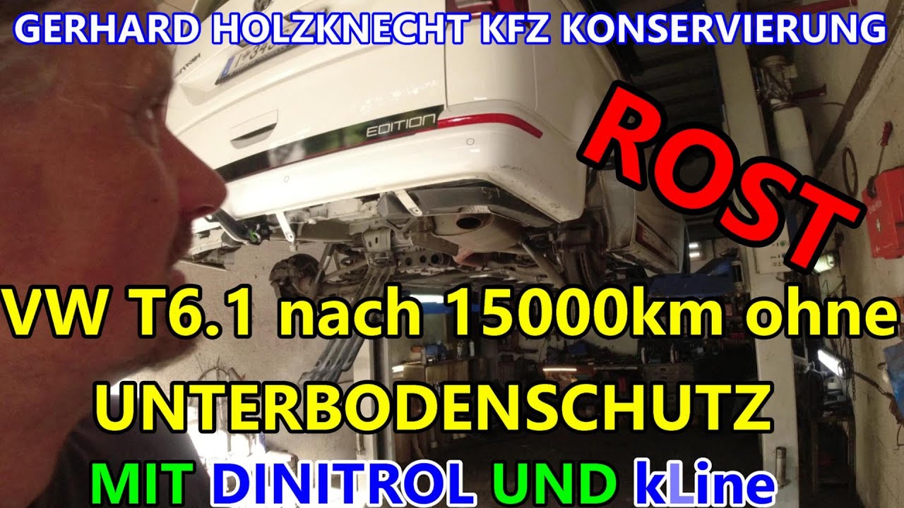 VW T6 1 nach einem Winter ohne Unterbodenschutz