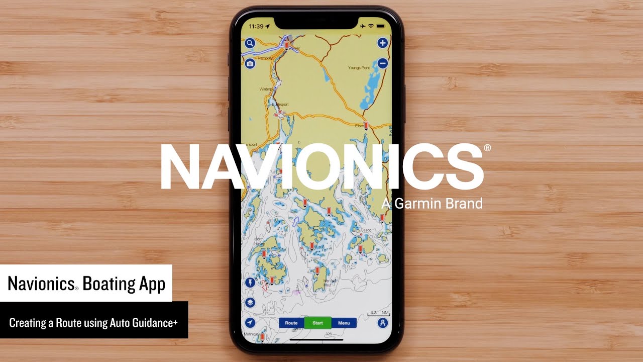 Поддержка: создание маршрута в приложении Navionics® Boating