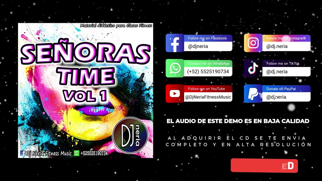 Demo Cd Señoras Time Vol 1 - Dj Neria (Música #Step #Hilow #Trampolin #Cardio #Jump) 155 BPM - 60MIN