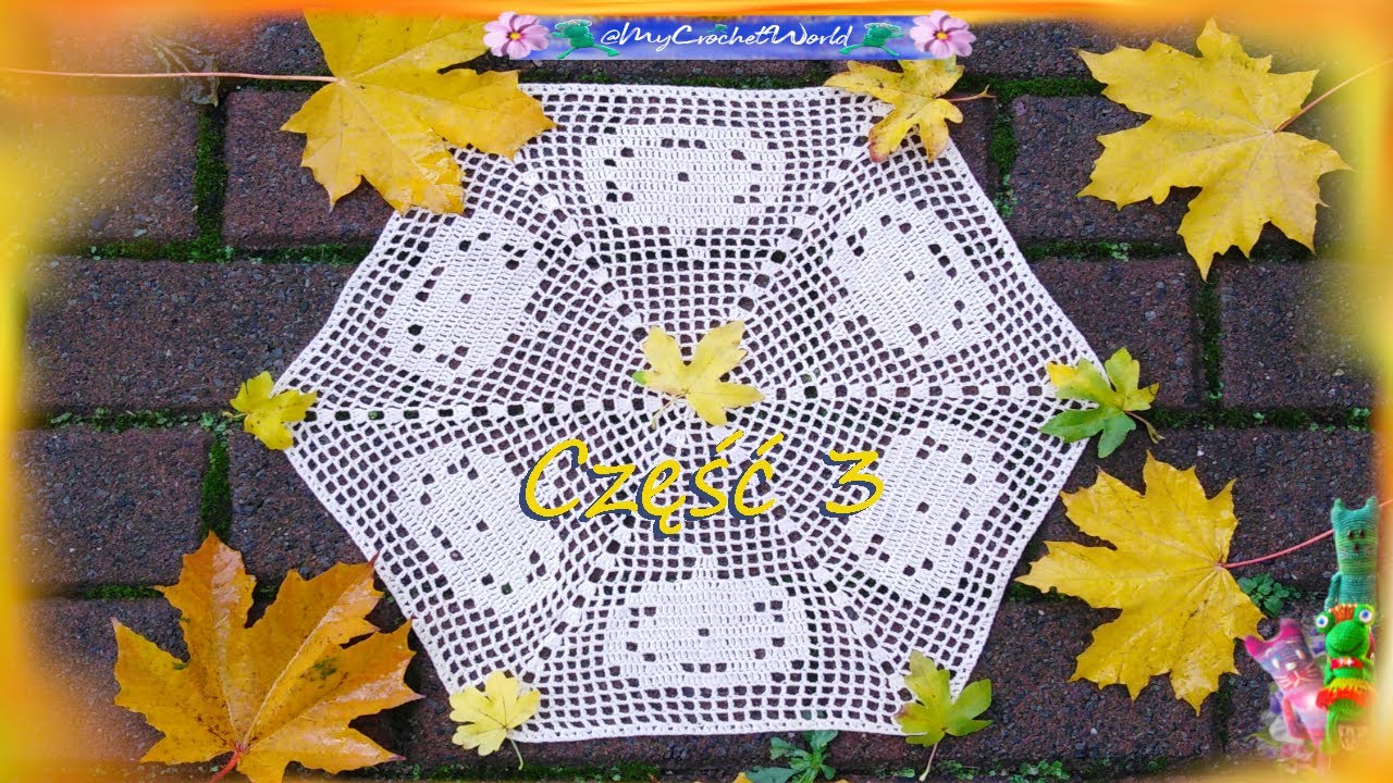 Serwetka Z Dynią Cz.3 TxT PL #szydełkowanie #serwetka #tutorial  @mycrochetworld