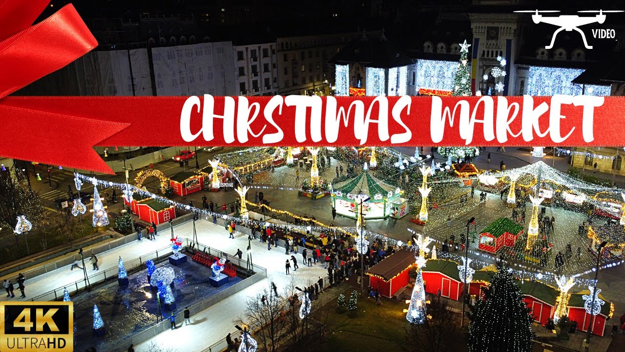 Craiova Christmas Market Drone Footage 4K| 3rd Place Christmas Market Targul De Craciun Craiova 2023