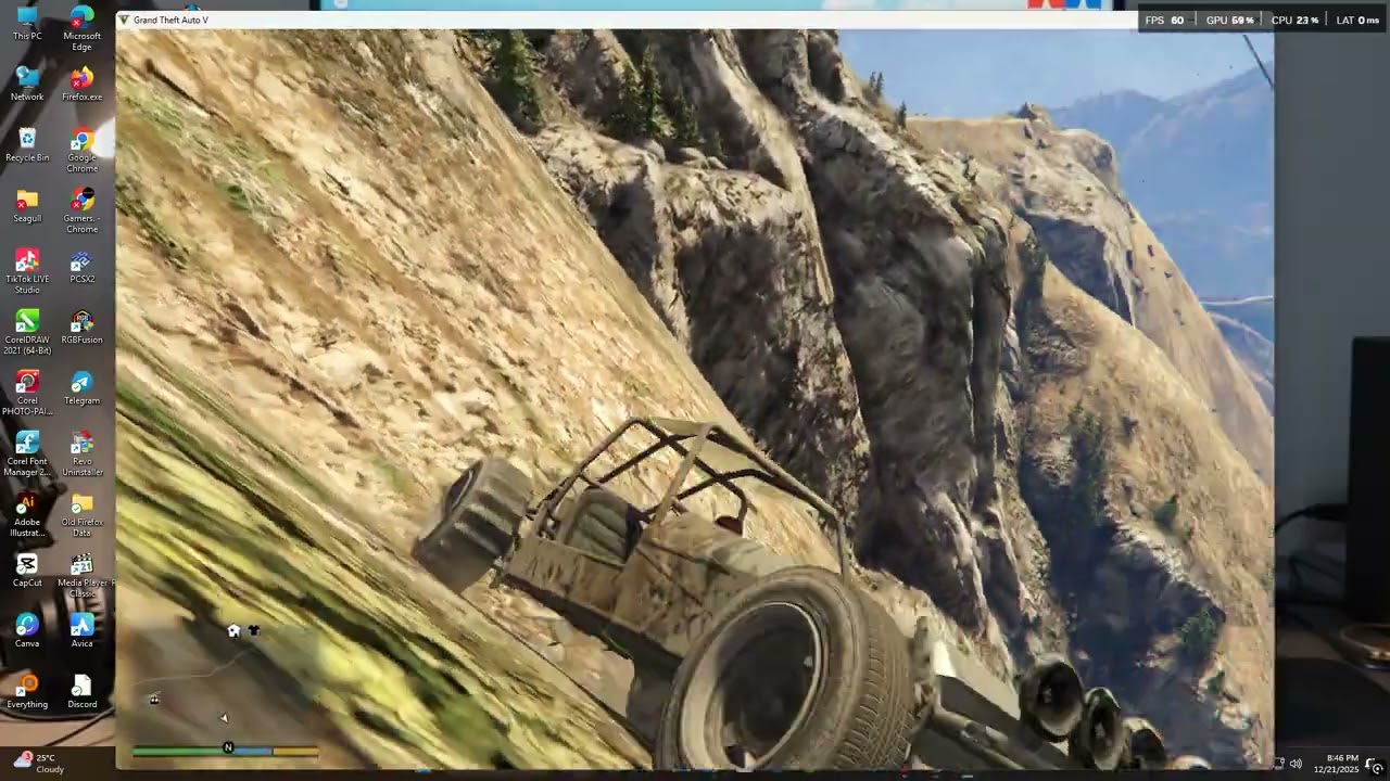 TURUN GUNUNG PAKE MOBIL OFFROAD DI GTA V